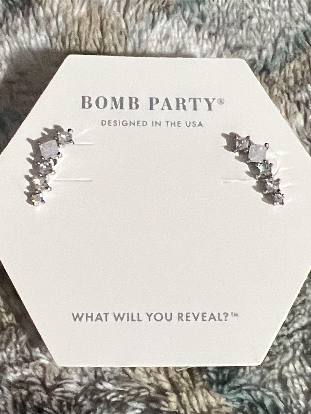 Bomb Party Sterling Silver Lab Created White Ice Crystal
